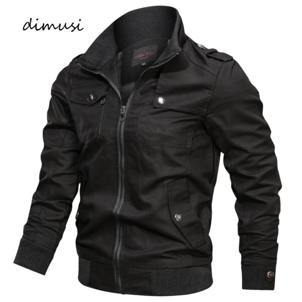 DIMUSI Autumn Mens Bomber Jackets Casual Male Army Military Jackets Mens Cotton Slim Outwear Windbreaker Baseball