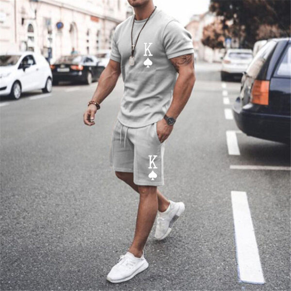 New Men Suit Fashion 2 piece Set Men Street Short Shirts Shorts Pants Casual Oversized Comfortable 2