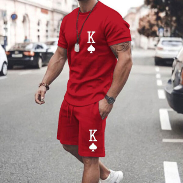 New Men Suit Fashion 2 piece Set Men Street Short Shirts Shorts Pants Casual Oversized Comfortable