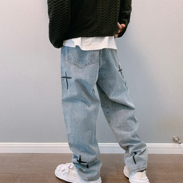 Wide Leg Cargo Pants 2023 Streetwear Baggy men Jeans Spring Autumn Men Korean Fashion Loose Straight 1