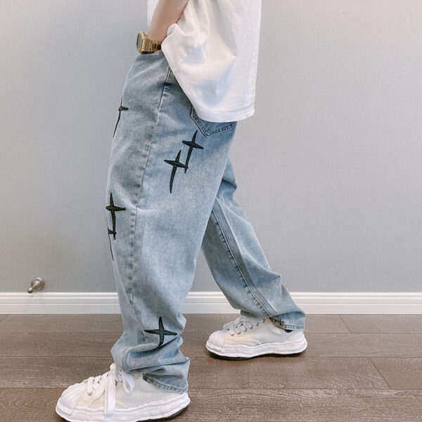 Wide Leg Cargo Pants 2023 Streetwear Baggy men Jeans Spring Autumn Men Korean Fashion Loose Straight 3