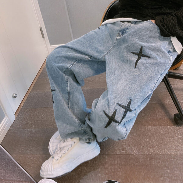 Wide Leg Cargo Pants 2023 Streetwear Baggy men Jeans Spring Autumn Men Korean Fashion Loose Straight