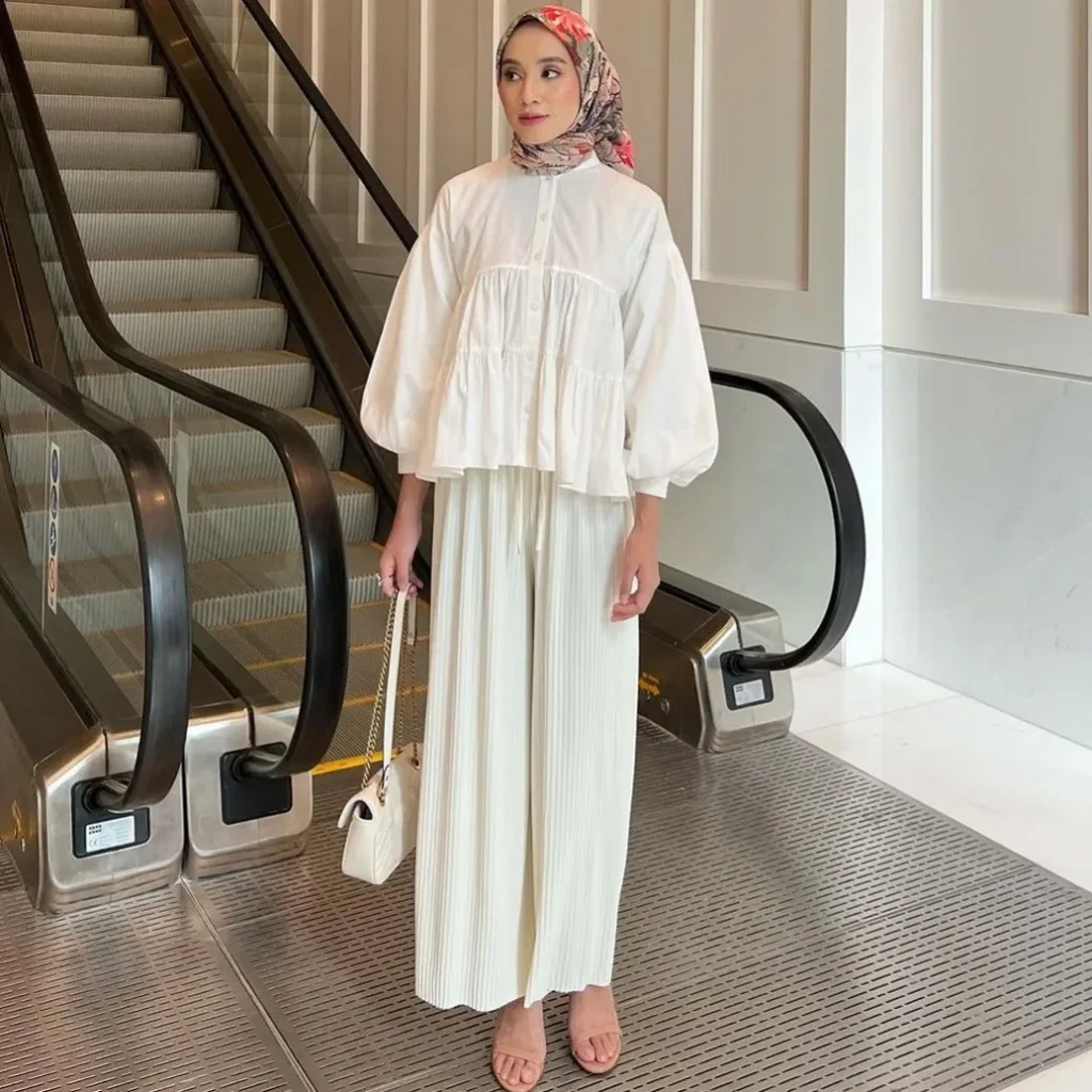 Muslim Women Shiny Capris Pants High Waist Trousers Office Work Lady Full Length Summer Bottoms Capris